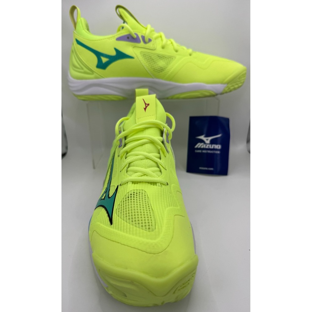 Mizuno Wave Momentum 3 Volleyball Shoes Volt Neon Green M 9.5/W 11 V1GA231286